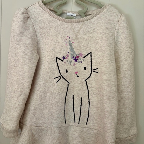 GAP Baby Cream unicorn kitty dress - Picture 2 of 4